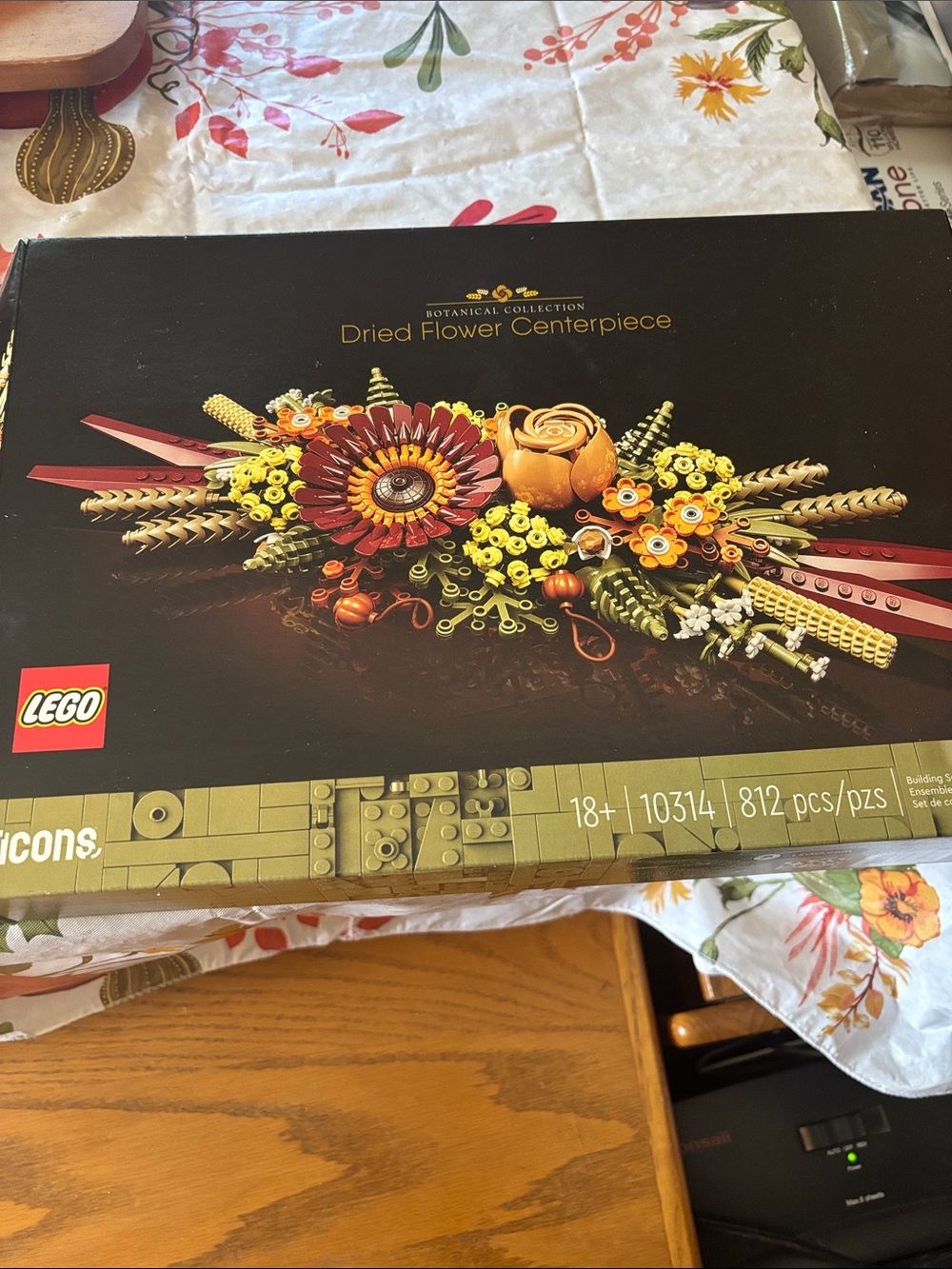Lego Botanical Collection Dried Flower Centerpiece - Yellow, Orange, Green